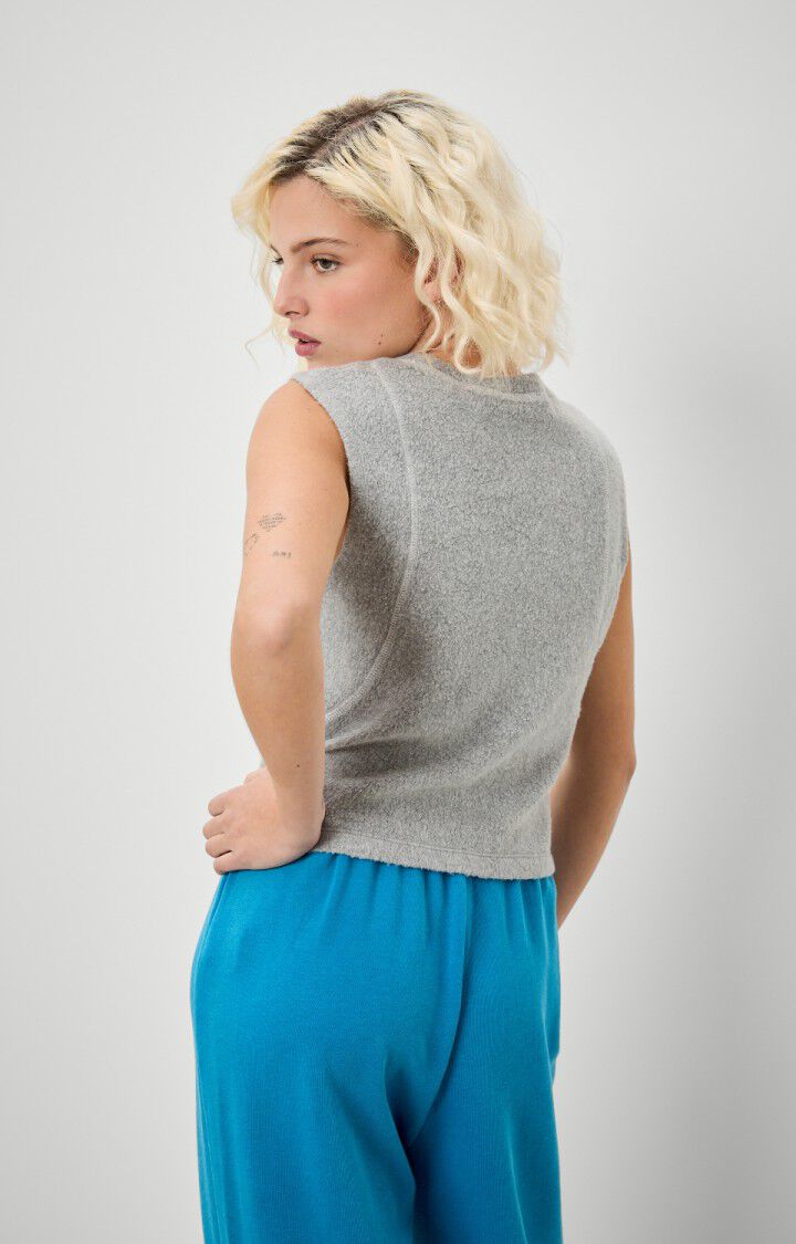 American Vintage Debardeur Femme Lepbird - GRIS CHINE Sans Manches Gris - E22