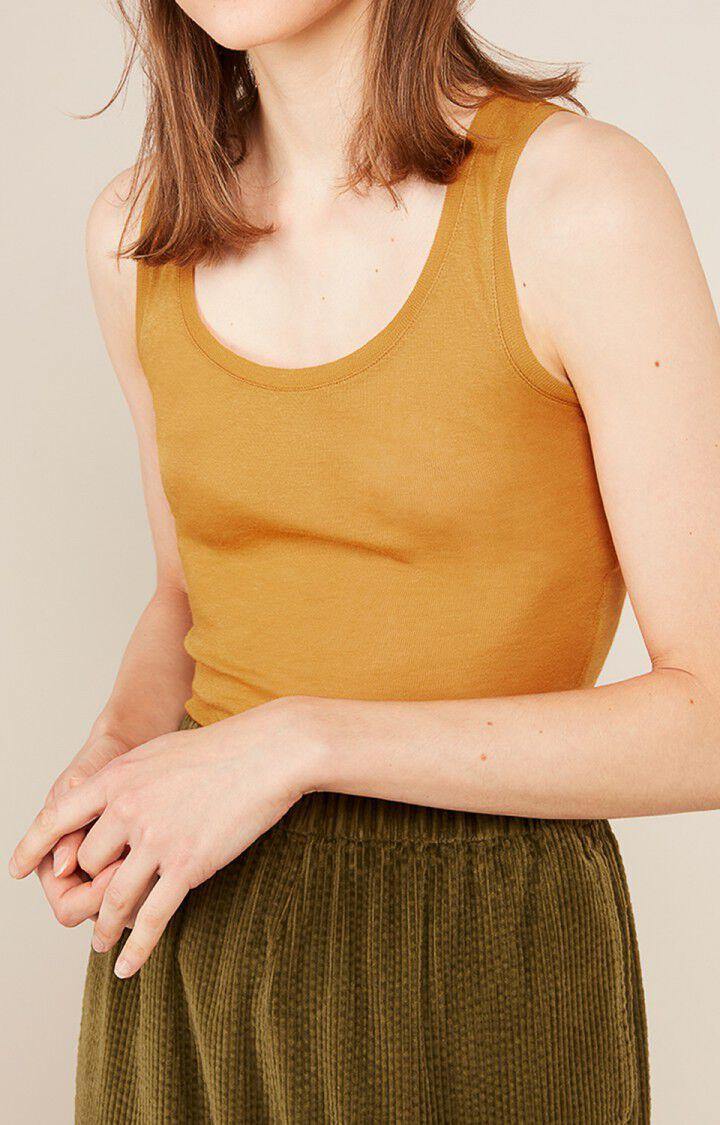 american vintage Debardeur femme Massachusetts - ARACHIDE Sans manches Orange - H19