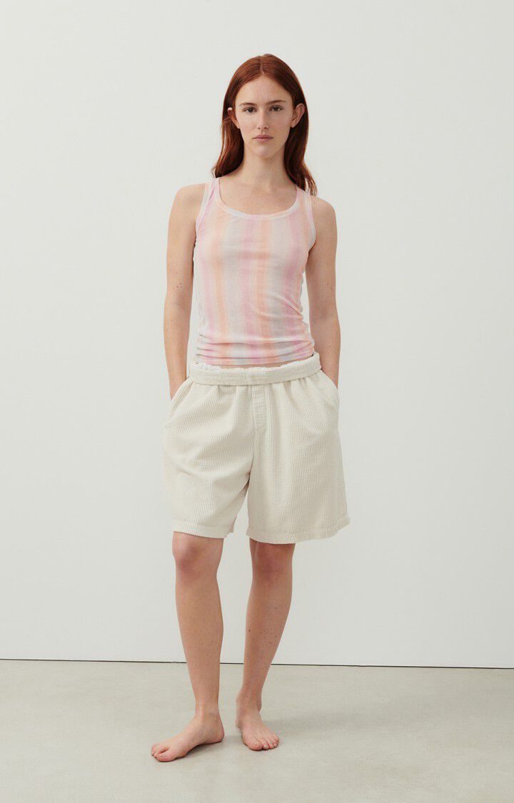American Vintage Débardeur Femme Massachusetts - AXELLE 0 Sans Manches Rose - E24