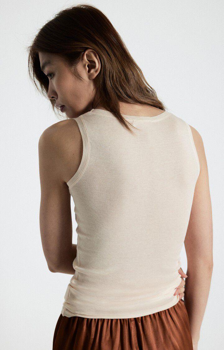 American Vintage Débardeur Femme Massachusetts - BISCUIT VINTAGE 0 Sans Manches Beige - E25