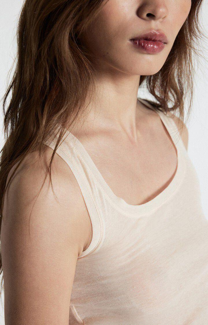 American Vintage Débardeur Femme Massachusetts - BISCUIT VINTAGE 0 Sans Manches Beige - E25