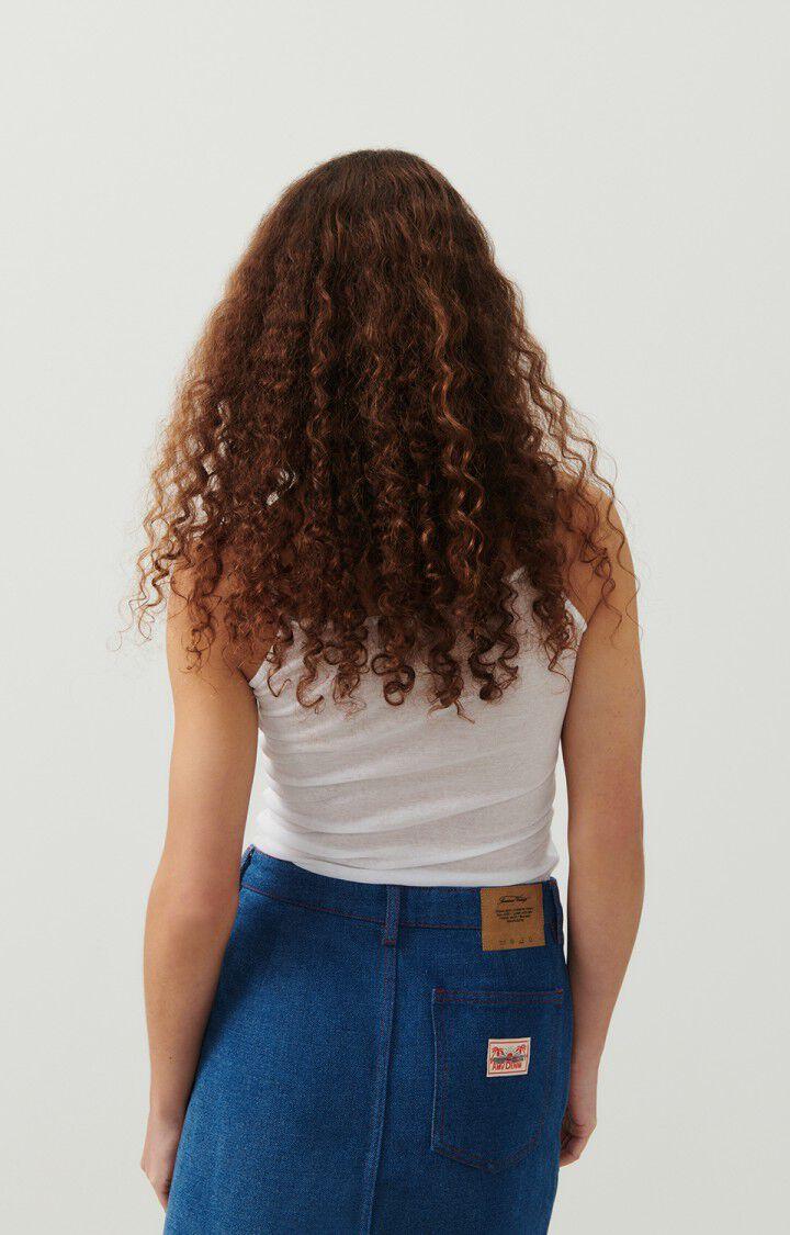 American Vintage Débardeur Femme Massachusetts - BLANC 0 Fines Bretelles Blanc - E25