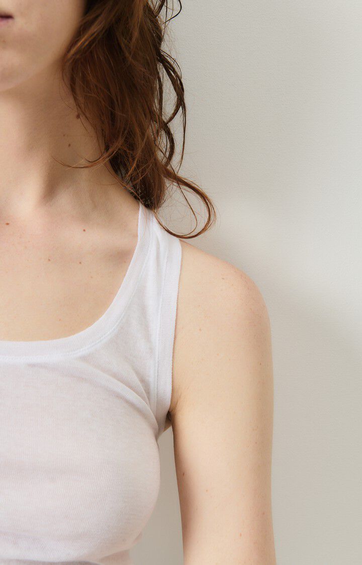 American Vintage Débardeur Femme Massachusetts - BLANC 0 Sans Manches Blanc - E25