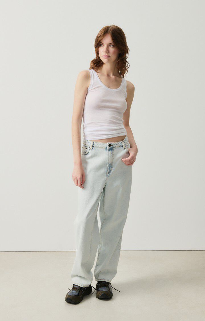 American Vintage Débardeur Femme Massachusetts - BLANC 0 Sans Manches Blanc - E25