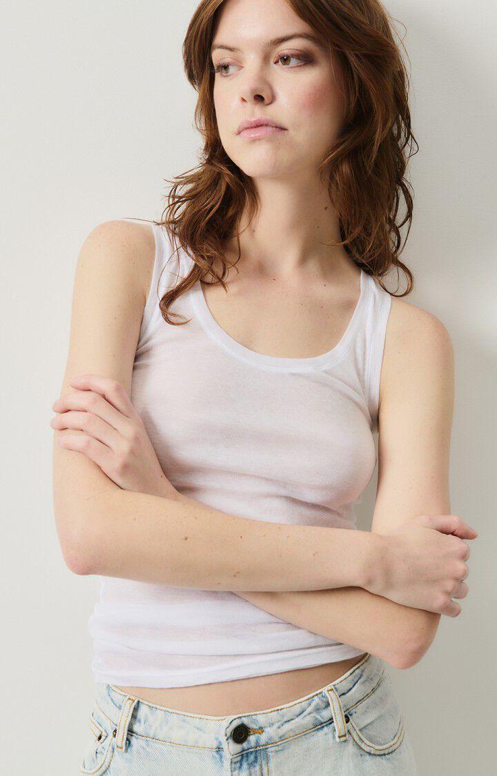 american vintage Débardeur femme Massachusetts - BLANC 0 Sans manches Blanc - E25