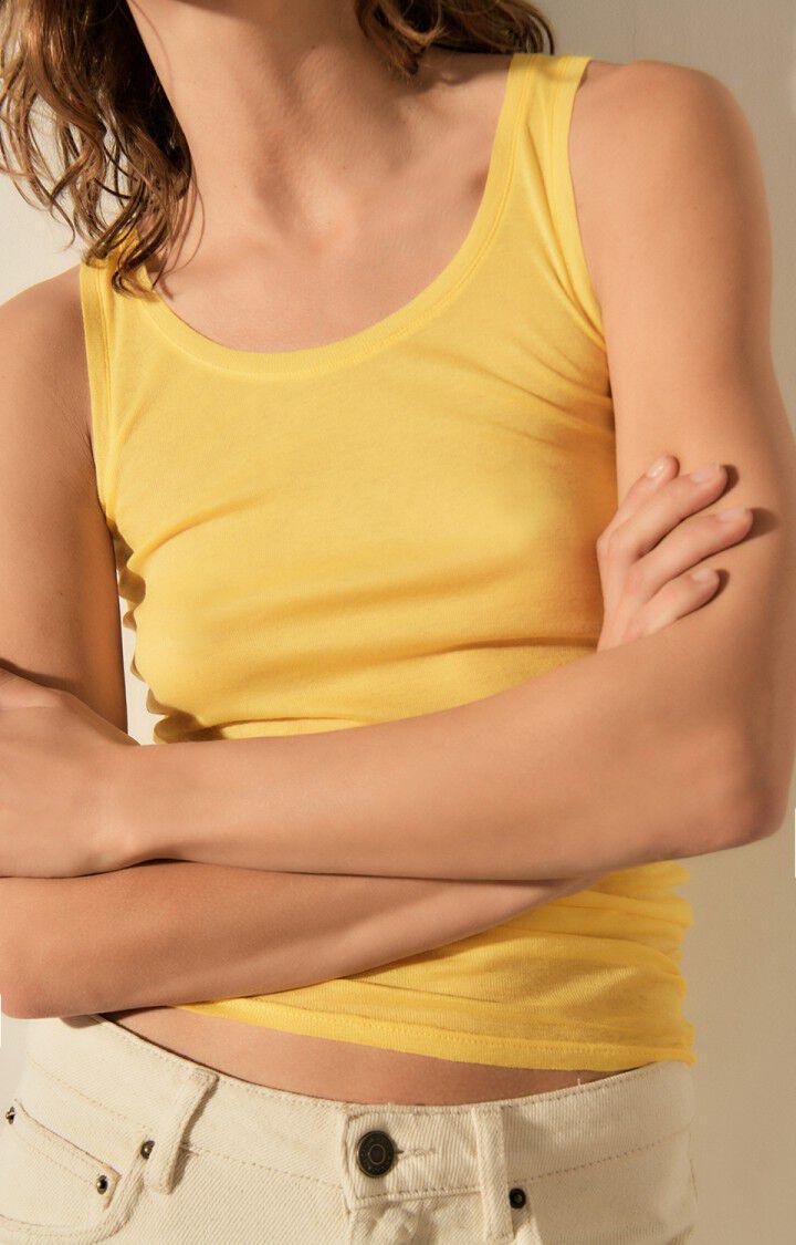 American Vintage Débardeur Femme Massachusetts - BRIOCHE VINTAGE 0 Sans Manches Jaune - E23