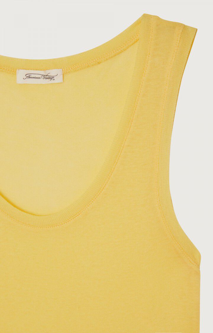 American Vintage Débardeur Femme Massachusetts - BRIOCHE VINTAGE Sans Manches Jaune - E23B