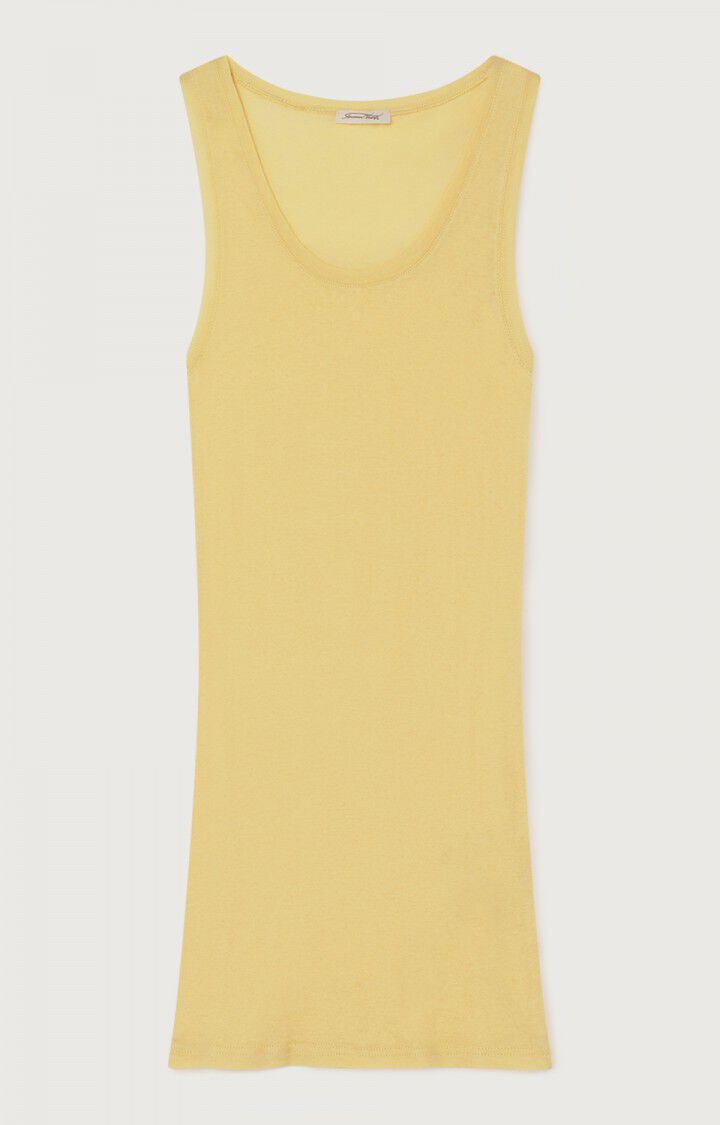 american vintage Debardeur femme Massachusetts - DESERT VINTAGE 0 Sans manches Jaune - H22B