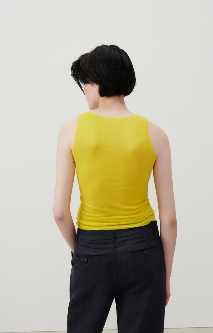 American Vintage Débardeur Femme Massachusetts - ETOILE VINTAGE 0 Sans Manches Jaune - E24