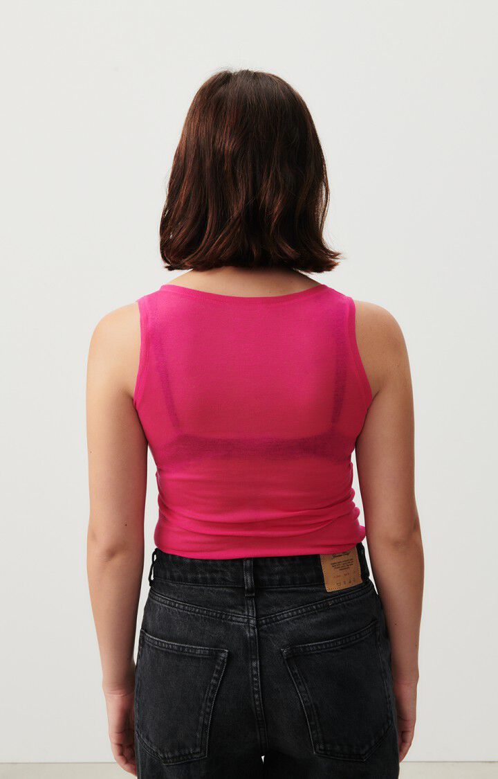 American Vintage Débardeur Femme Massachusetts - FUCHSIA VINTAGE 0 Sans Manches Rose - E24