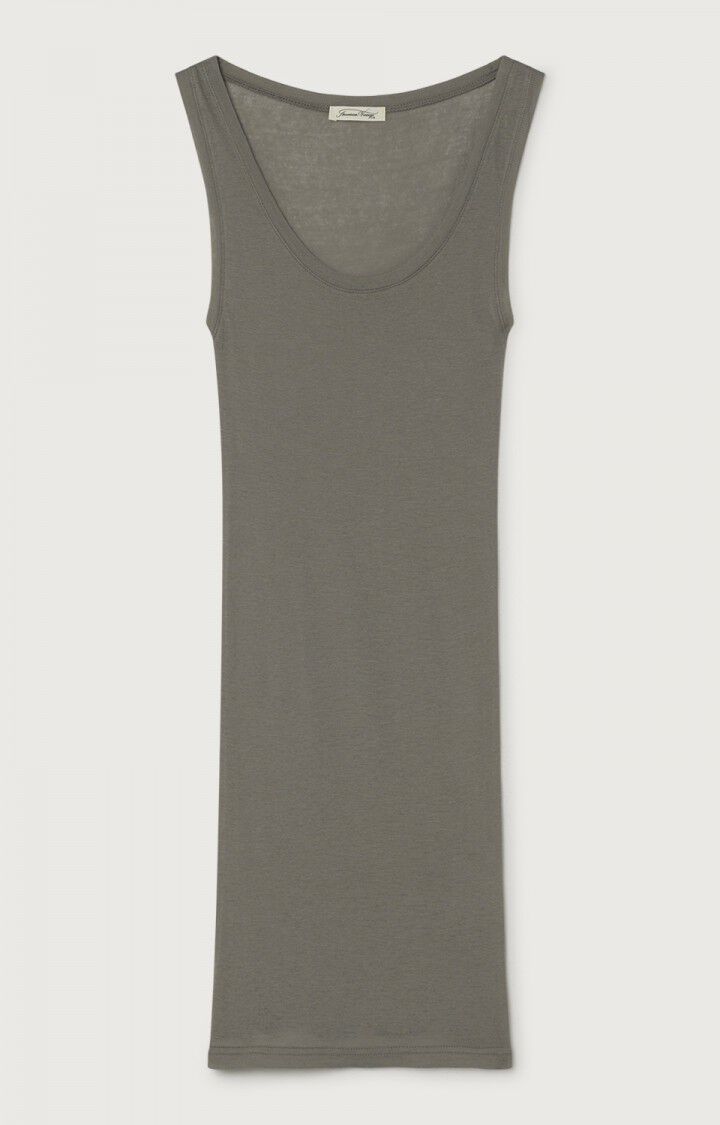 american vintage Debardeur femme Massachusetts - FUMEE VINTAGE Sans manches Gris - E22B
