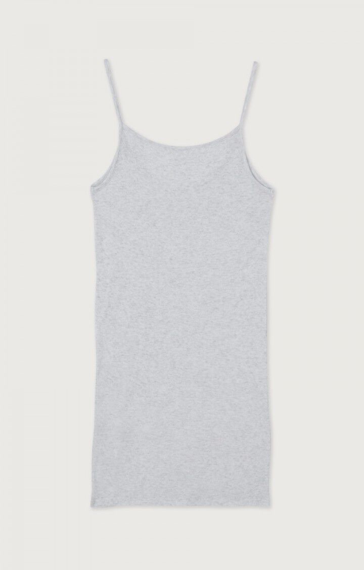 American Vintage Débardeur Femme Massachusetts - GRIS CHINE 0 Fines Bretelles Gris - E24