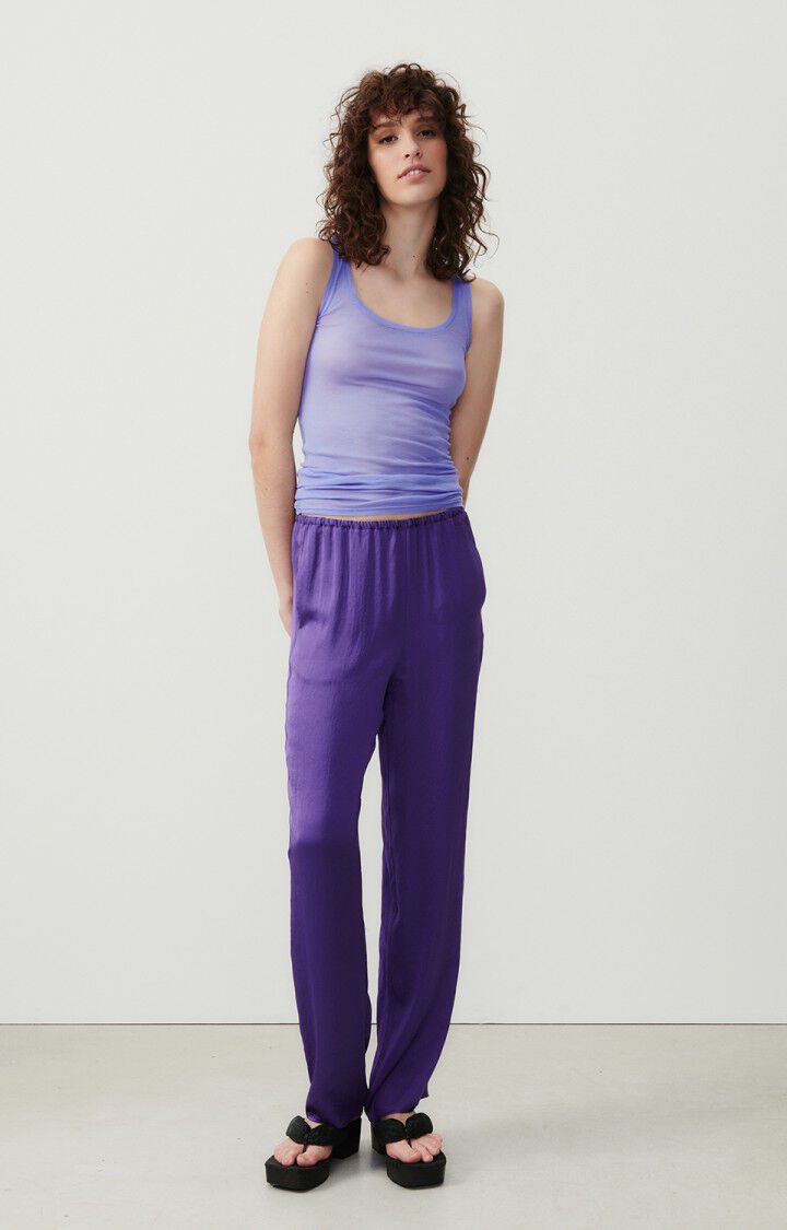 American Vintage Débardeur Femme Massachusetts - IRIS VINTAGE 0 Sans Manches Violet - E24