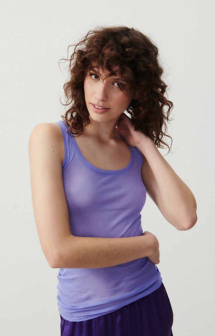 american vintage Débardeur femme Massachusetts - IRIS VINTAGE 0 Sans manches Violet - E24