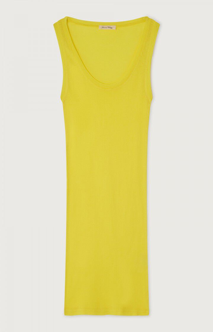 american vintage Debardeur femme Massachusetts - JONQUILLE VINTAGE Sans manches Jaune - E22B