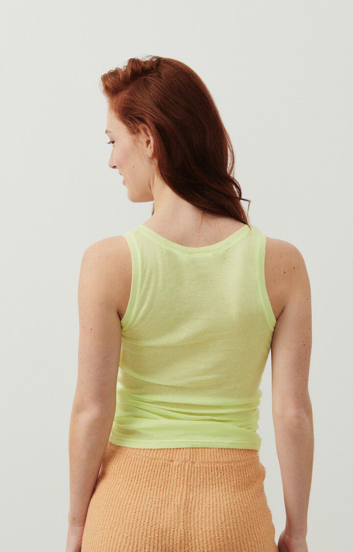 American Vintage Débardeur Femme Massachusetts - LIME VINTAGE 0 Sans Manches Jaune - E24