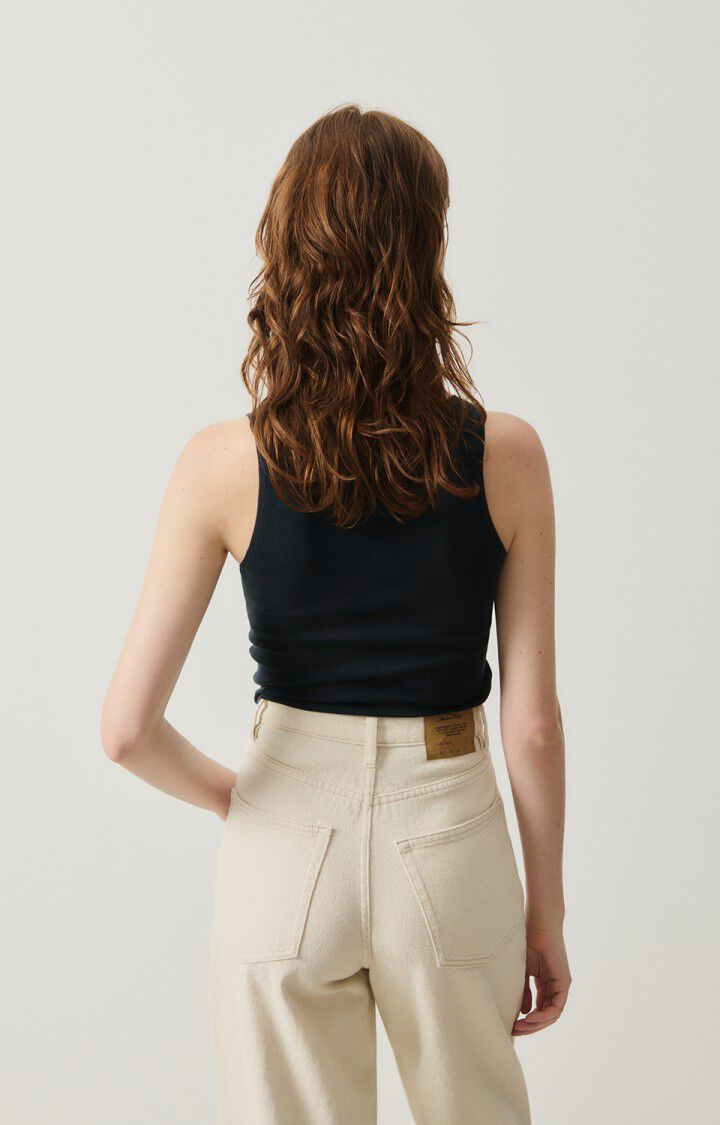 American Vintage Débardeur Femme Massachusetts - NAVY 0 Sans Manches Bleu - E25