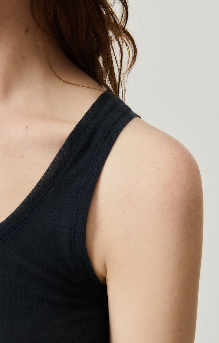 American Vintage Débardeur Femme Massachusetts - NAVY 0 Sans Manches Bleu - E25