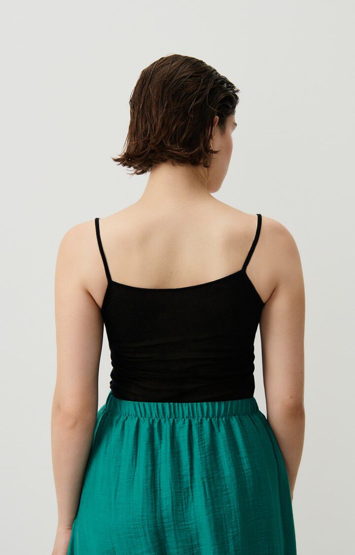 American Vintage Débardeur Femme Massachusetts - NOIR 0 Fines Bretelles Noir - E25