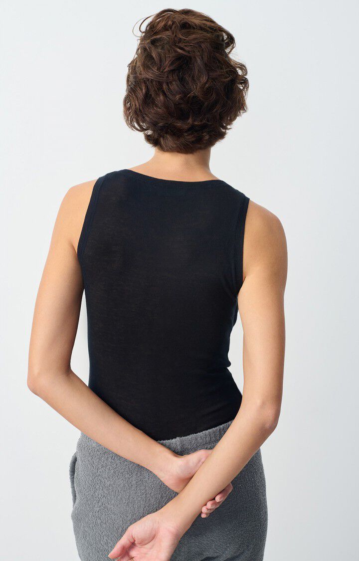 American Vintage Débardeur Femme Massachusetts - NOIR 0 Sans Manches Noir - E25