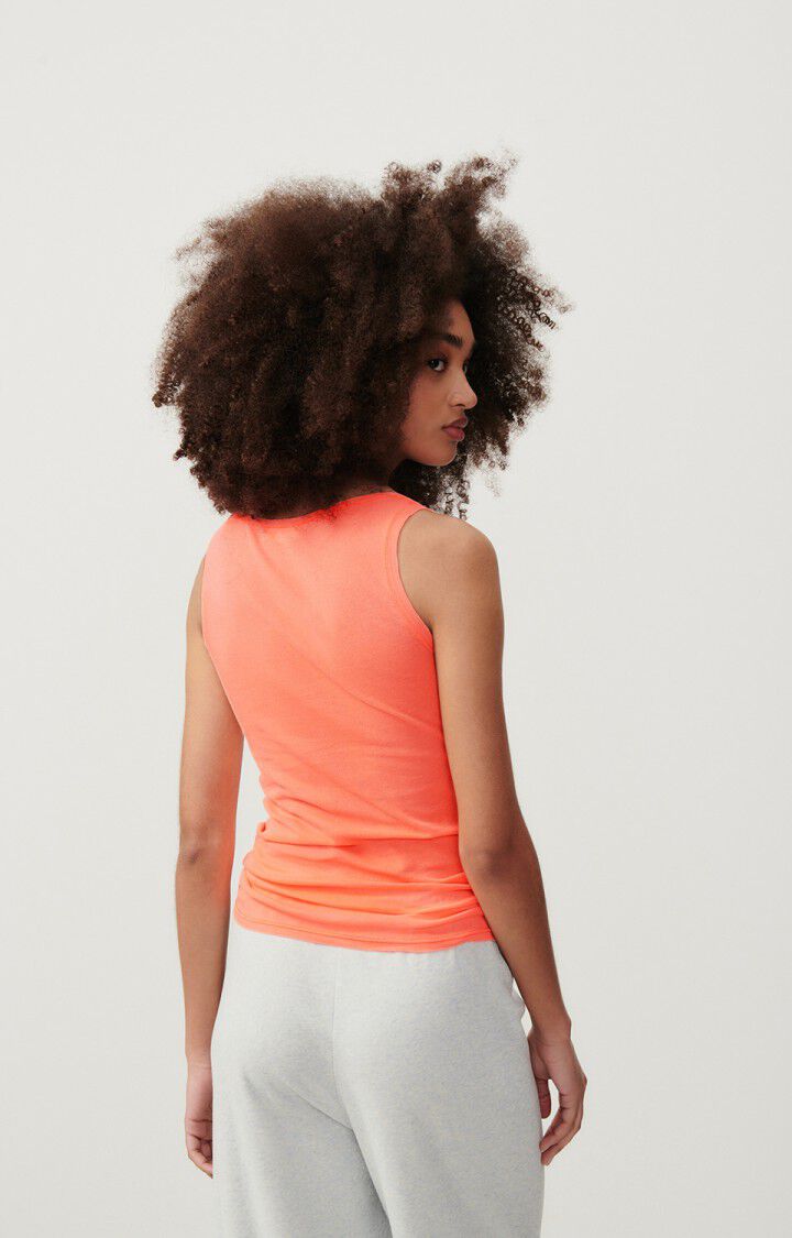 American Vintage Débardeur Femme Massachusetts - ORANGE FLUO 0 Sans Manches Orange - E24