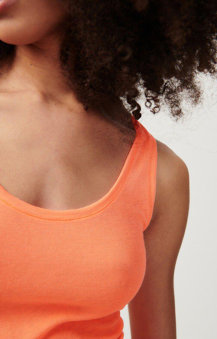 American Vintage Débardeur Femme Massachusetts - ORANGE FLUO 0 Sans Manches Orange - E24