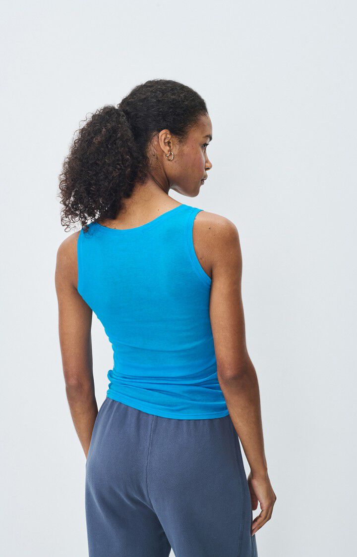 American Vintage Débardeur Femme Massachusetts - PARADISE VINTAGE 0 Sans Manches Bleu - E25