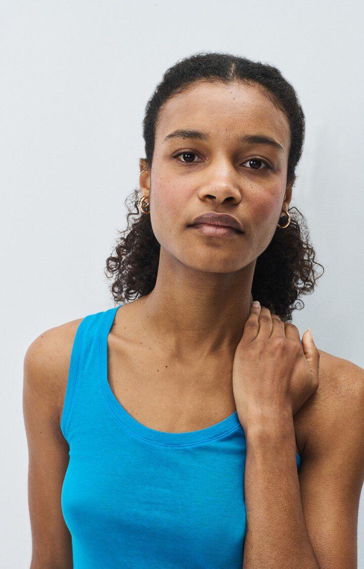 American Vintage Débardeur Femme Massachusetts - PARADISE VINTAGE 0 Sans Manches Bleu - E25