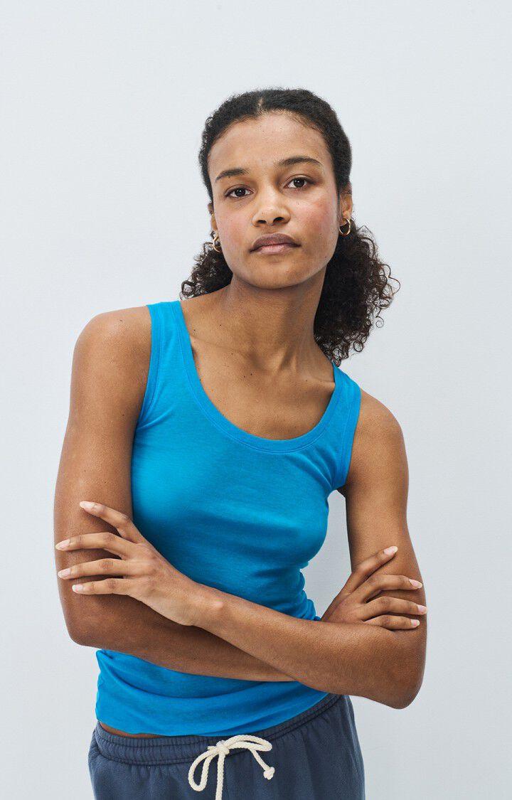 american vintage Débardeur femme Massachusetts - PARADISE VINTAGE 0 Sans manches Bleu - E25