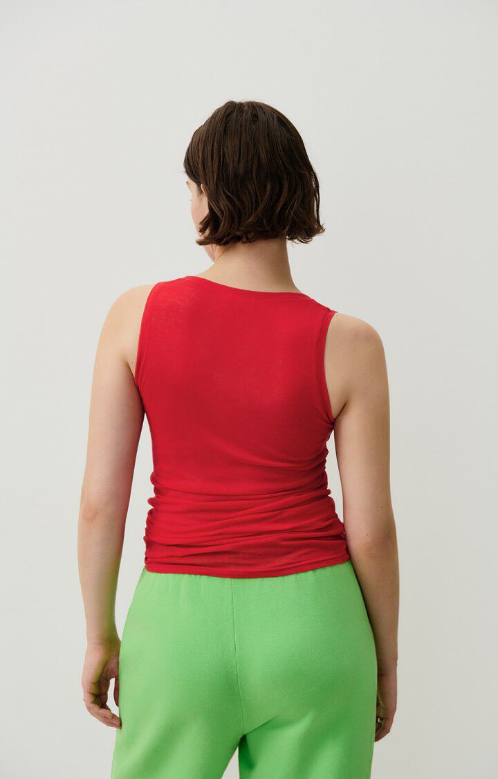 American Vintage Débardeur Femme Massachusetts - PIMENT VINTAGE 0 Sans Manches Rouge - E25