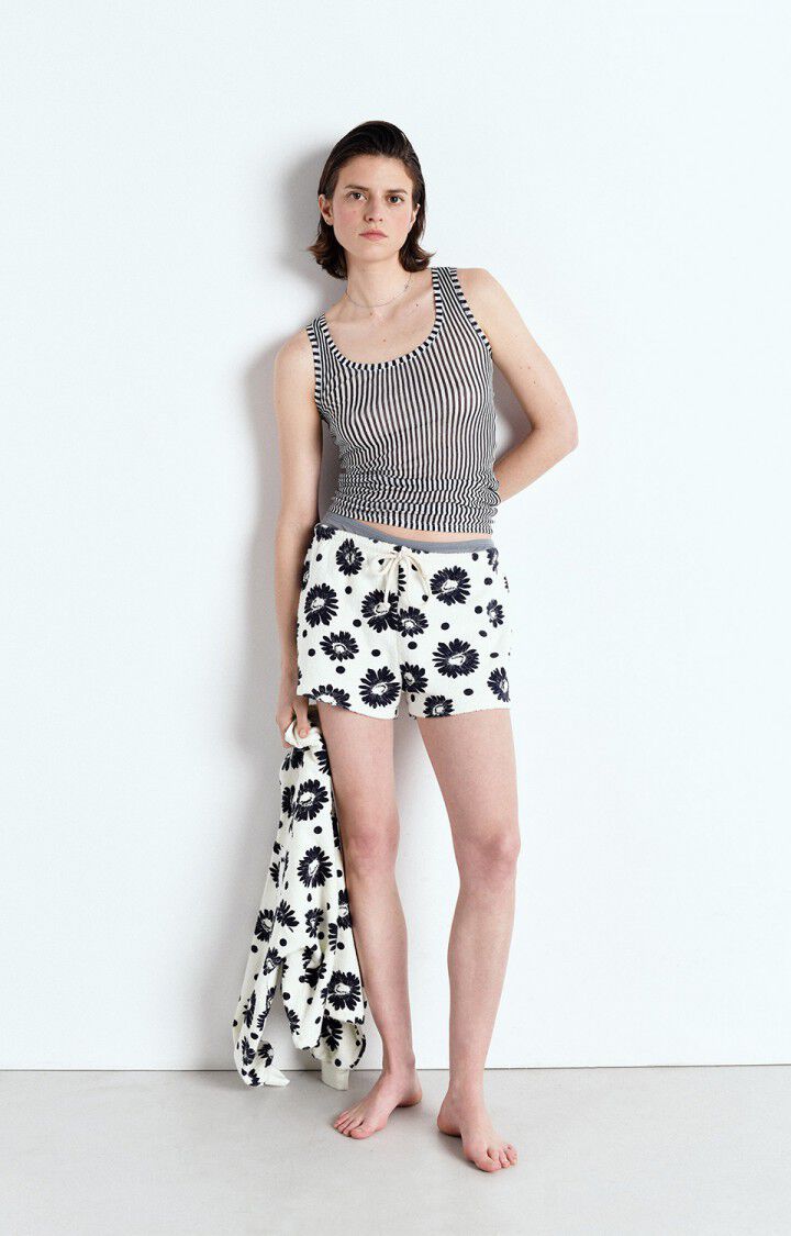 American Vintage Débardeur Femme Massachusetts - RAYURES NAVY Sans Manches Bleu - E25