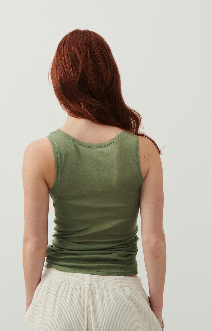 American Vintage Débardeur Femme Massachusetts - SAUGE VINTAGE 0 Sans Manches Vert - E24