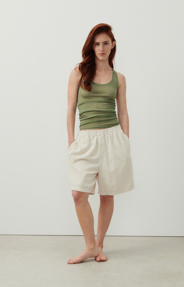 American Vintage Débardeur Femme Massachusetts - SAUGE VINTAGE 0 Sans Manches Vert - E24