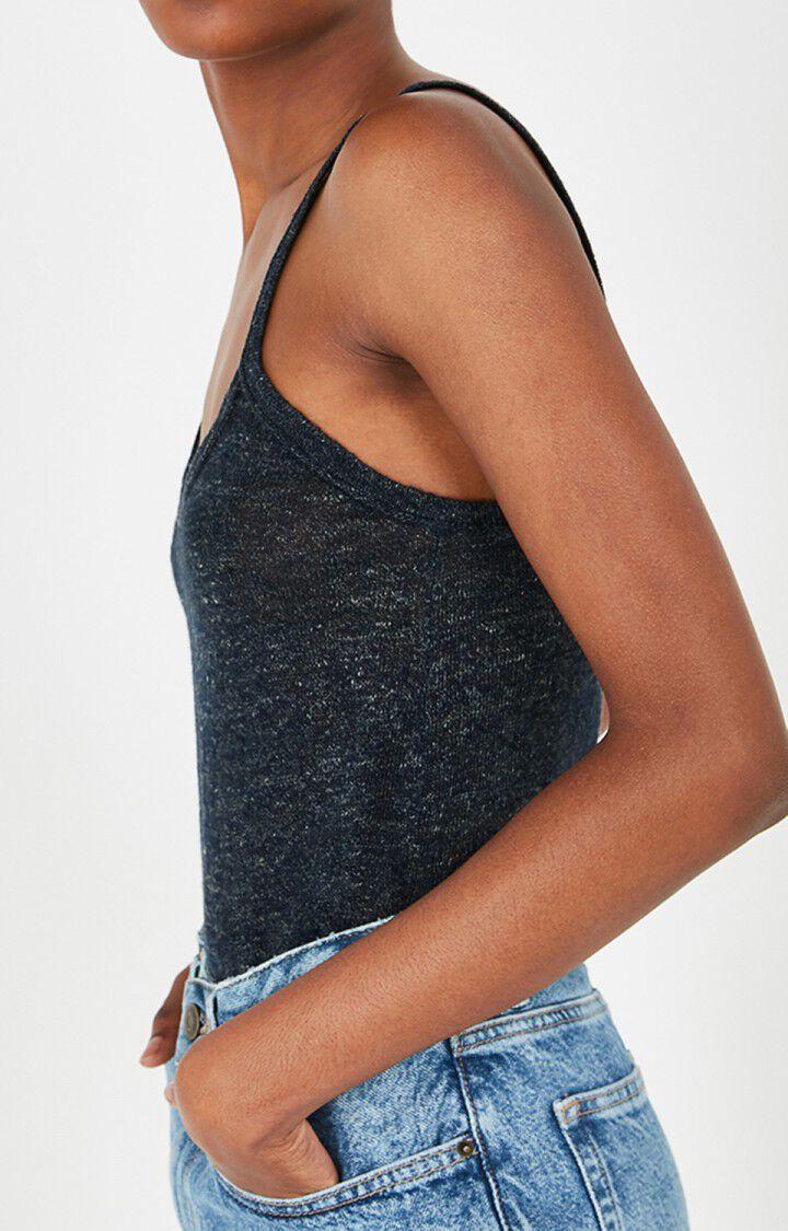 american vintage Debardeur femme Nepow - INDIGO CHINE Bleu - E20