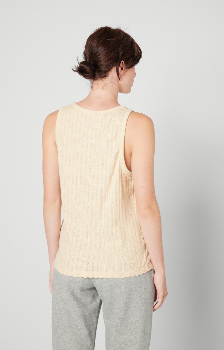 American Vintage Débardeur Femme Niwiz - ECRU Sans Manches Beige - H22