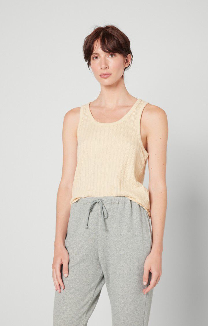 american vintage Débardeur femme Niwiz - ECRU Sans manches Beige - H22