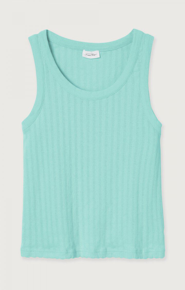 American Vintage Débardeur Femme Niwiz - LAGON Sans Manches Bleu - H22B
