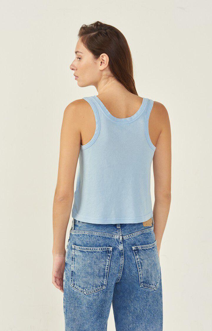 American Vintage Débardeur Femme Nouveau Mexique - BANQUISE Sans Manches Bleu - E21