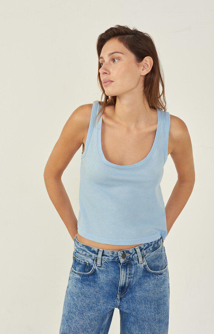 american vintage Débardeur femme Nouveau Mexique - BANQUISE Sans manches Bleu - E21