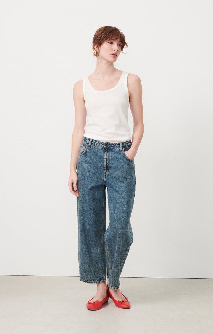 American Vintage Débardeur Femme Nouveau Mexique - BLANC Sans Manches Blanc - E24