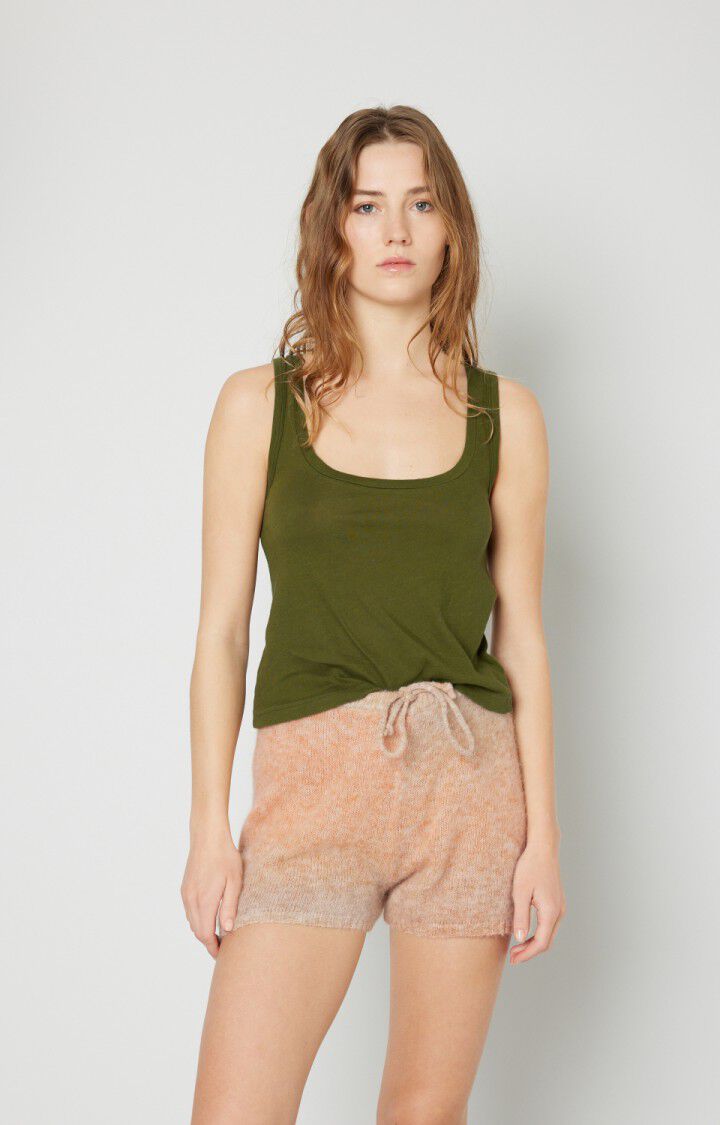 american vintage Débardeur femme Nouveau Mexique - MOUSSE Sans manches Vert - E21