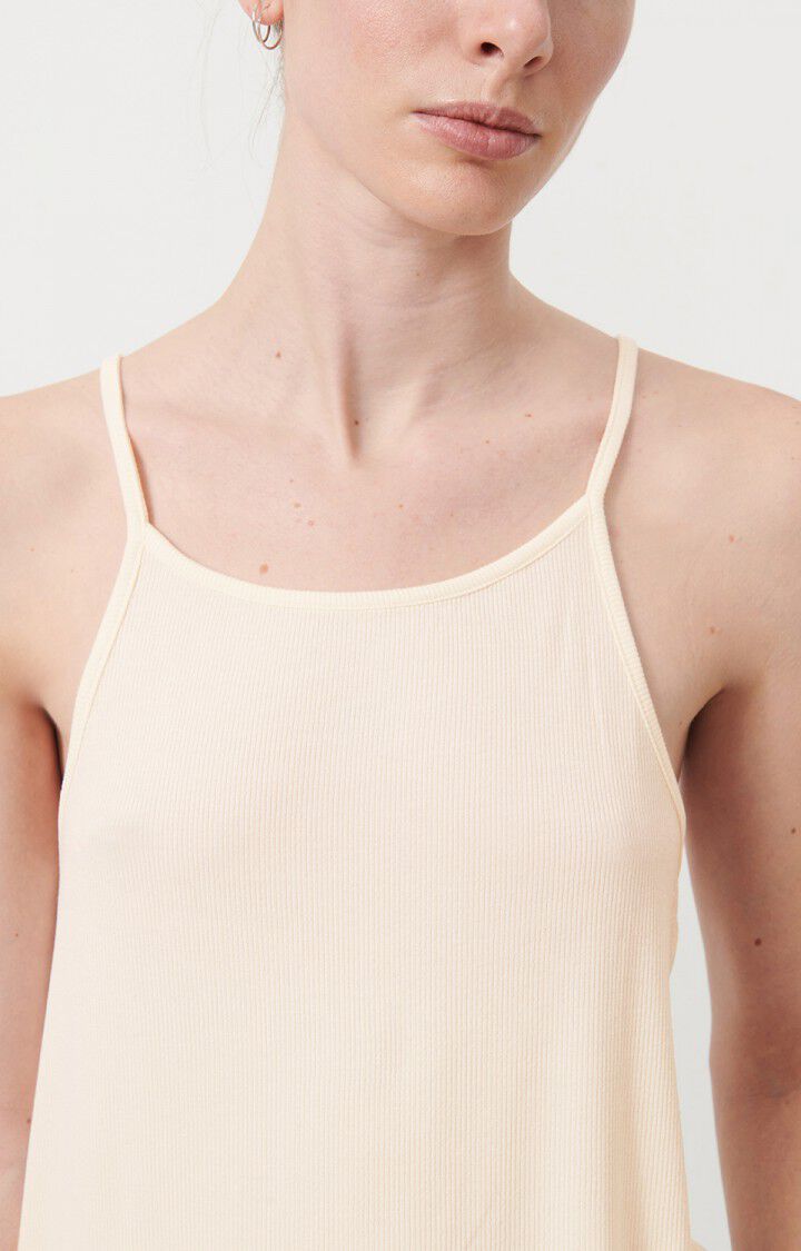 American Vintage Débardeur Femme Odyl - ECRU 0 Fines Bretelles Beige - E23