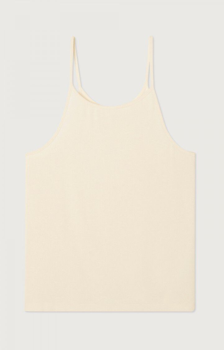 american vintage Débardeur femme Odyl - ECRU 0 Fines bretelles Beige - E23B
