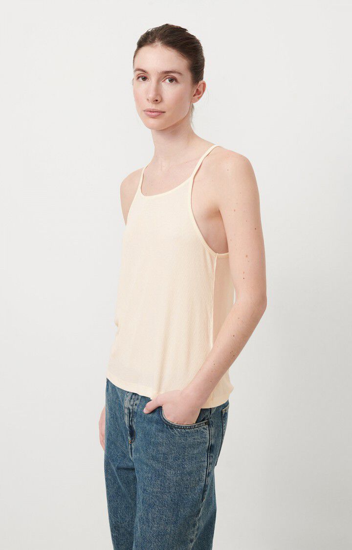 american vintage Débardeur femme Odyl - ECRU 0 Fines bretelles Beige - E23