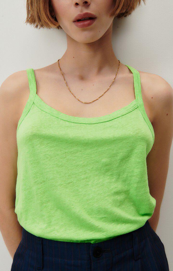 American Vintage Débardeur Femme Pobsbury - ABSINTHE 0 Fines Bretelles Vert - E23
