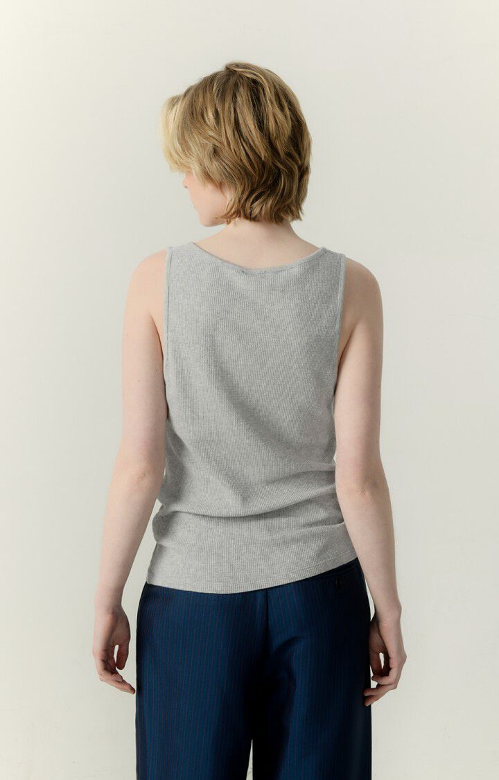 American Vintage Débardeur Femme Pumbo - GRIS CHINE 0 Sans Manches Gris - E23