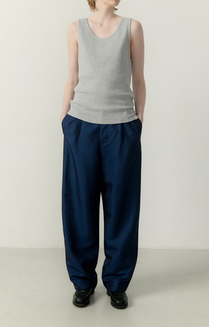 American Vintage Débardeur Femme Pumbo - GRIS CHINE 0 Sans Manches Gris - E23