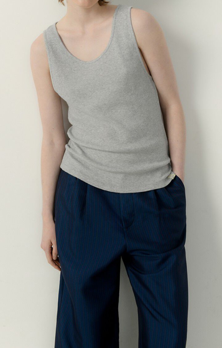 american vintage Débardeur femme Pumbo - GRIS CHINE 0 Sans manches Gris - E23