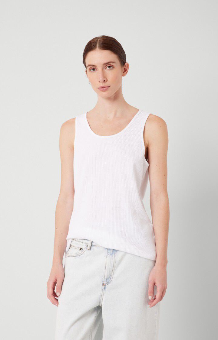 american vintage Débardeur femme Ropindale - BLANC Blanc - E22