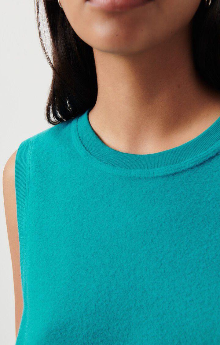American Vintage Débardeur Femme Rullow - VERT CANARD 0 Sans Manches Bleu - H23